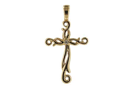 A042-95135: CROSS PENDANT .01 BR