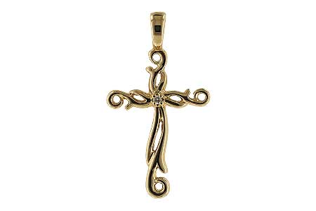 A042-95135: CROSS PENDANT .01 BR