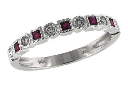 A132-97908: LDS WED RG .18 RUBY .30 TGW