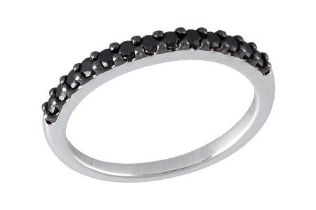 A222-03344: LDS WED RG .29 BLK DIAS TW