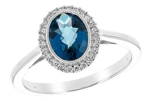 A225-65117: LDS RG 1.27 LONDON BLUE TOPAZ 1.42 TGW