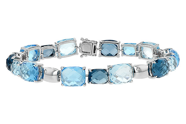 A225-66971: BRACELET 46.75 BLUE TOPAZ 46.80 TGW