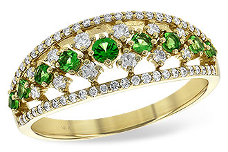 A226-55144: LDS RG .35 GREEN GARNET .67 TGW