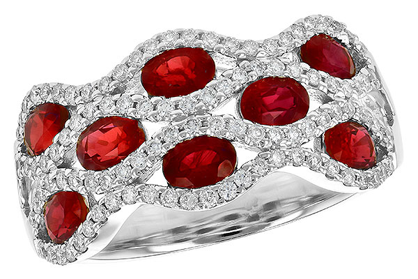 A226-60617: LDS WED RG 1.80 TW RUBY 2.18 TGW