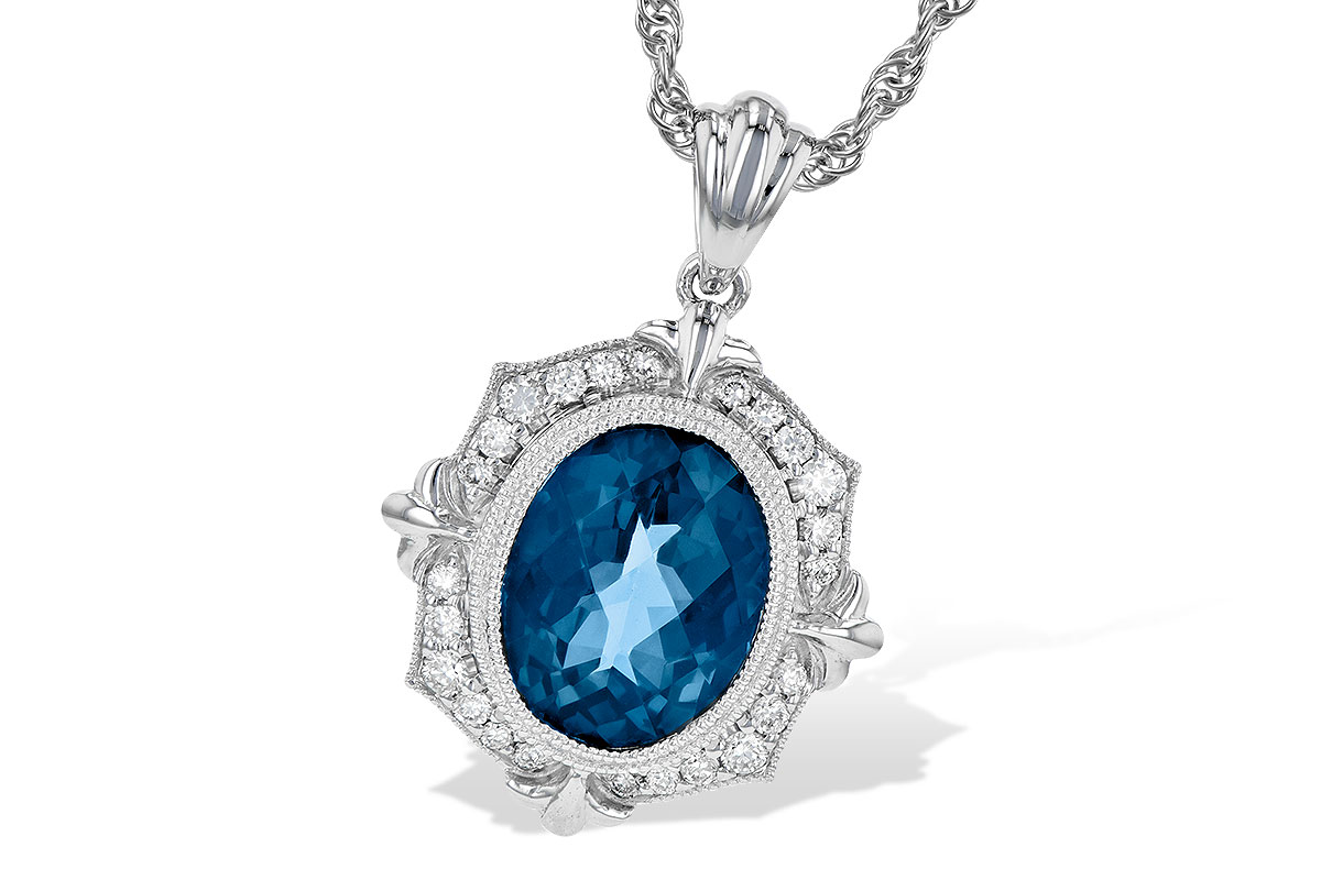 A226-62380: NECK 3.00 LONDON BLUE TOPAZ 3.16 TGW