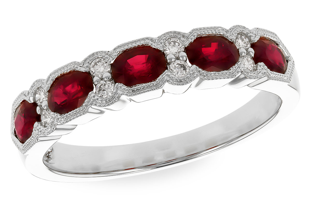 A310-24226: LDS WED RG .88 TW RUBY 1.00 TGW (4x3MM RUBY)