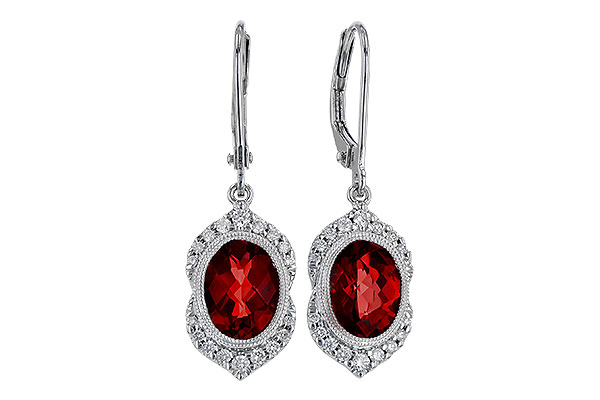 A311-09662: EARRING 3.06 GARNET 3.25 TGW