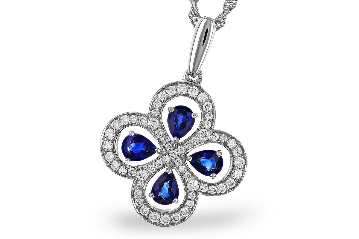 A311-11499: NECKLACE .68 SAPPHIRE TW .96 TGW