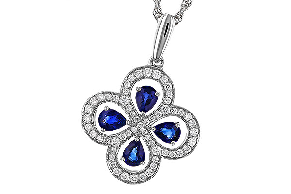 A311-11499: NECKLACE .68 SAPPHIRE TW .96 TGW