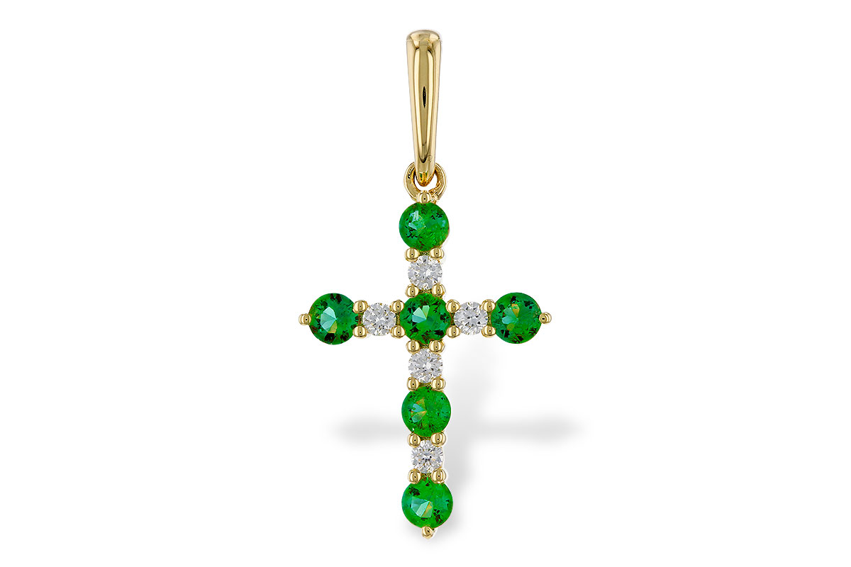 A311-11508: PENDANT .27 TW EMERALD .35 TGW