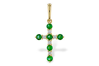 A311-11508: PENDANT .27 TW EMERALD .35 TGW