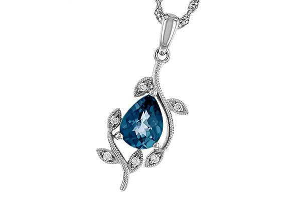 A311-13335: NECK 1.20 LONDON BLUE TOPAZ 1.25 TGW (8x6MM LBT)