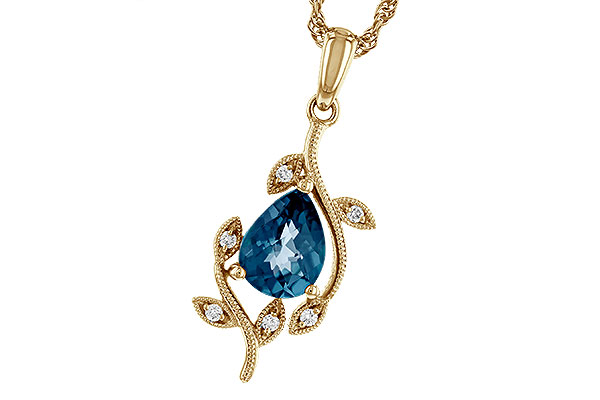 A311-13335: NECK 1.20 LONDON BLUE TOPAZ 1.25 TGW (8x6MM LBT)