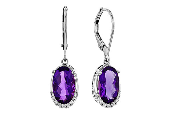 A311-16999: EARRINGS 2.70 TW AMETHYST 2.78 TGW (10x6MM OV)