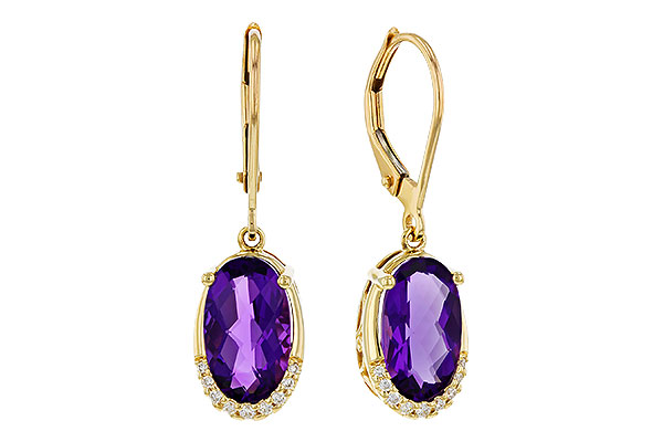 A311-16999: EARRINGS 2.70 TW AMETHYST 2.78 TGW (10x6MM OV)