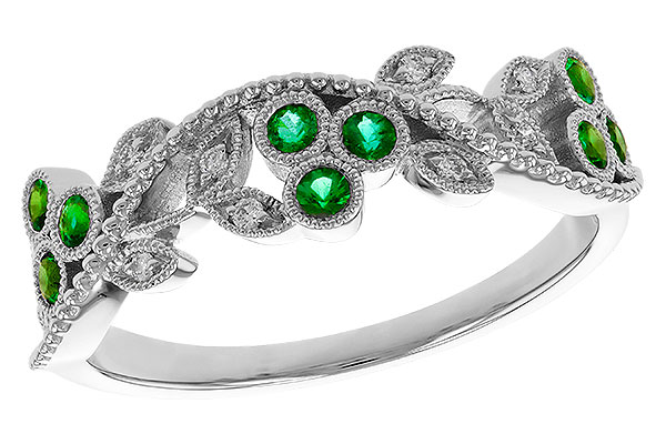 A311-17826: LDS WED RG .17 EMERALD TW .23 TGW