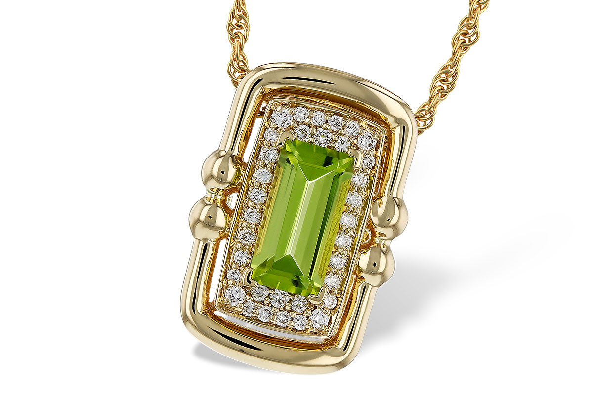 A311-17853: NECKLACE .72 PERIDOT .84 TGW (8x4MM PER)
