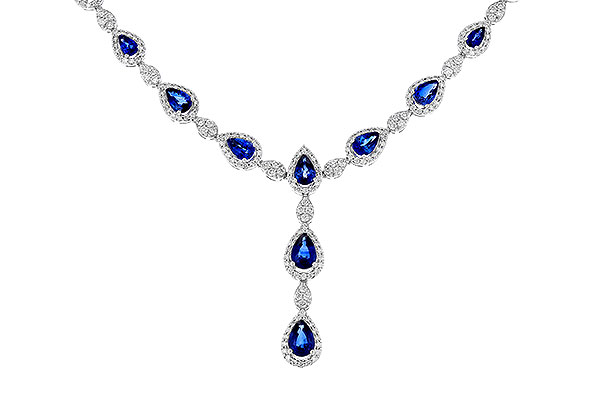 A311-17871: NECKLACE 4.82 TW SAPPHIRE 7.02 TGW (17")