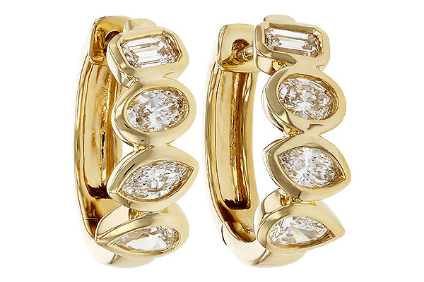 A312-00553: EARRINGS .68 TW FANCY CUT DIAS