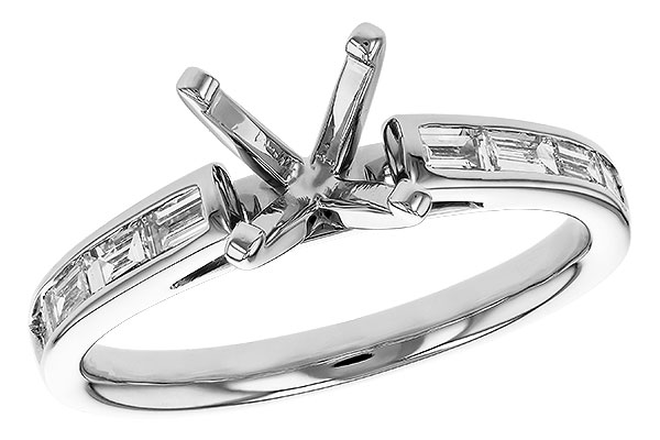 A312-00562: LDS SEMI DIA RG .38 TW BAGUETTES