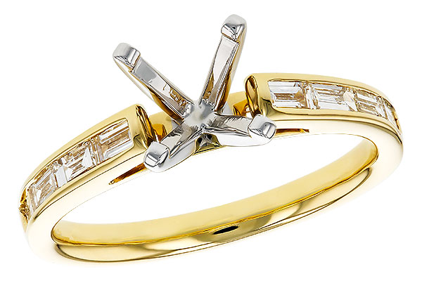 A312-00562: LDS SEMI DIA RG .38 TW BAGUETTES