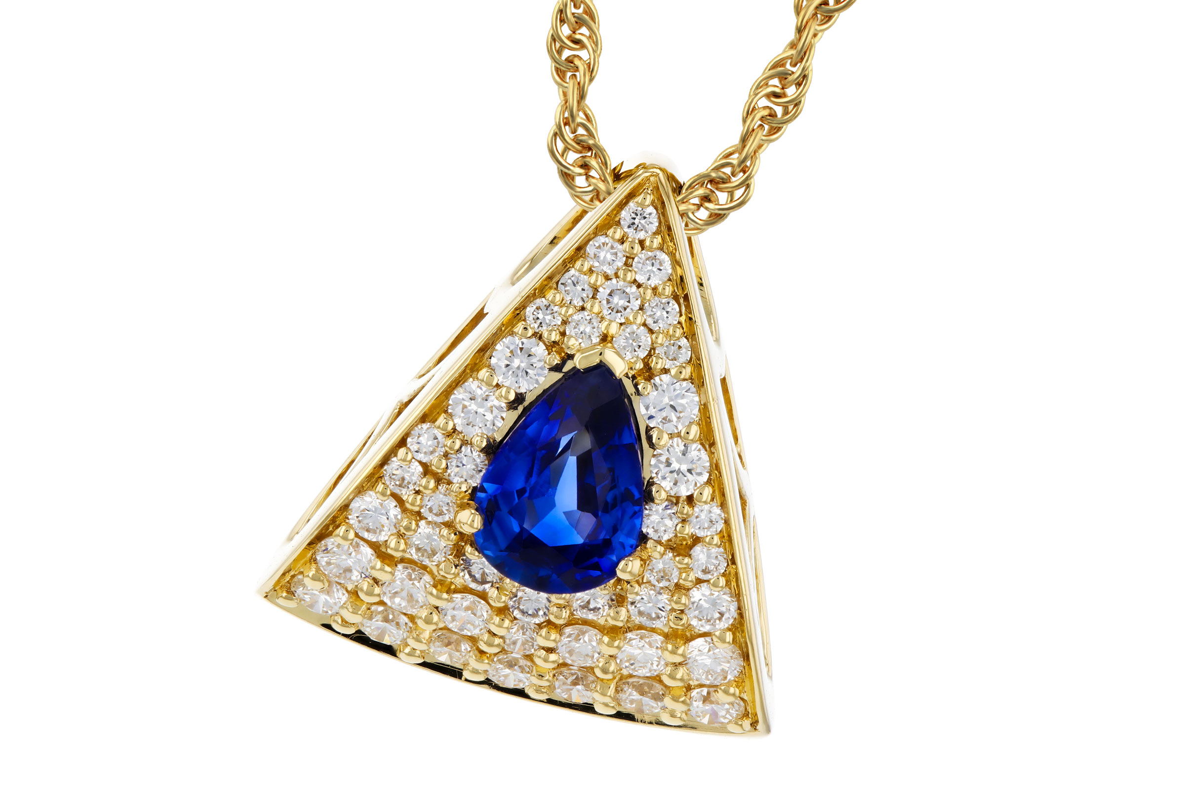 A312-02444: NECKLACE .51 SAPPHIRE .85 TGW (6x4MM SA)