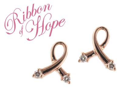 B036-63326: PINK GOLD EARRINGS .07 TW