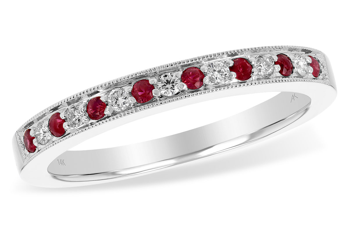 B220-24208: LDS WED RG .12 RUBY .21 TGW