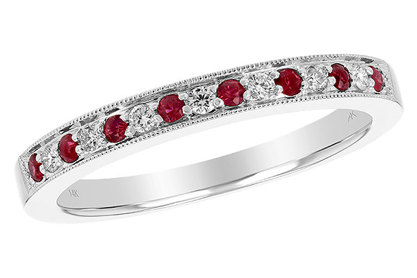 B220-24208: LDS WED RG .12 RUBY .21 TGW