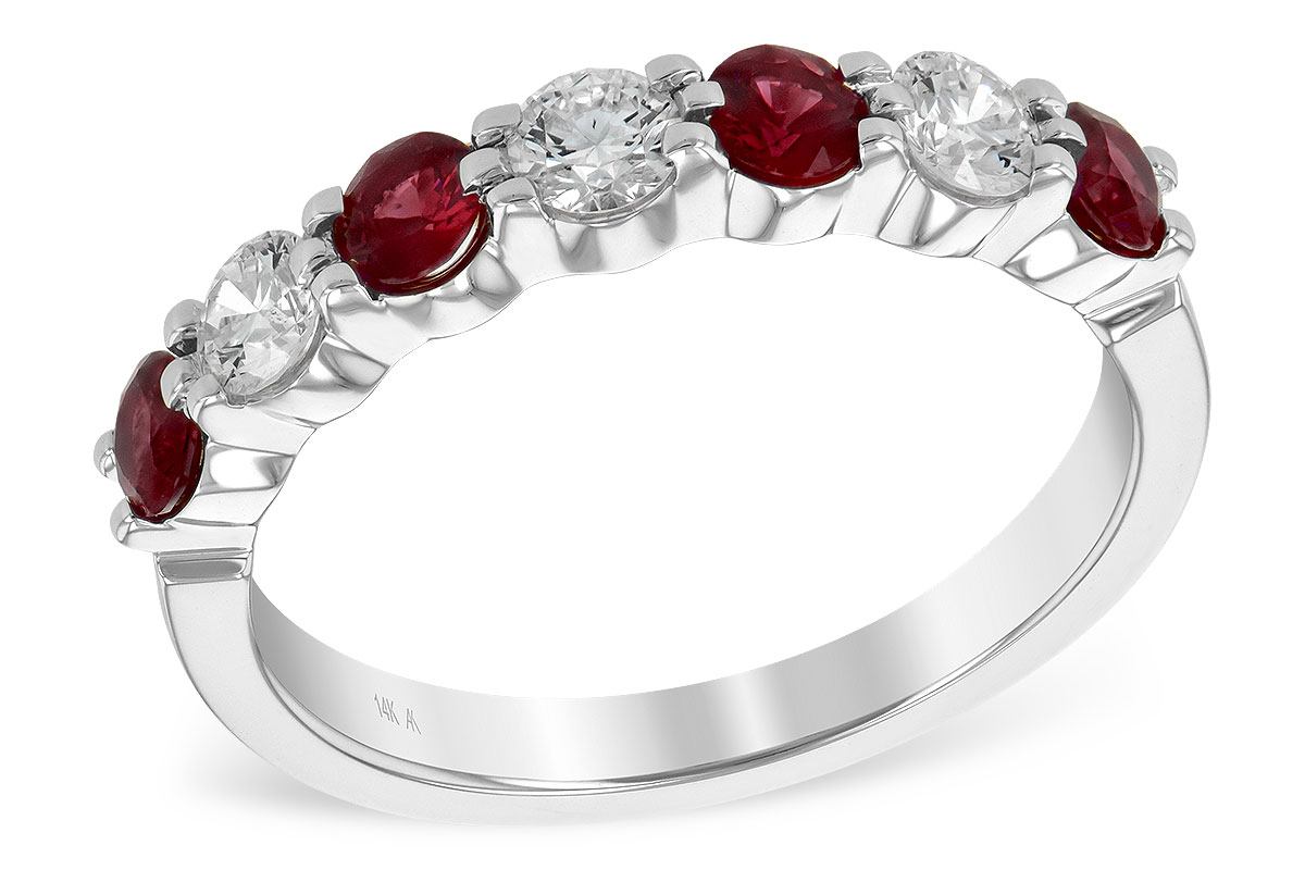 B222-06062: LDS WED RG .61 TW RUBY 1.00 TGW