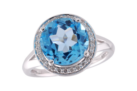 B223-85180: LDS RG 4.17 BLUE TOPAZ 4.32 TGW