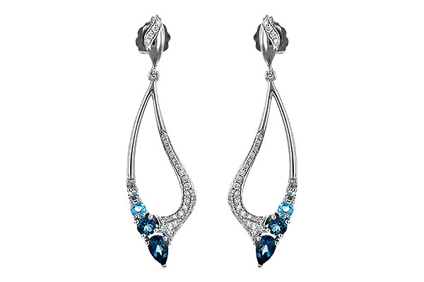 B225-70562: EARR .98 BLUE TOPAZ 1.25 TGW