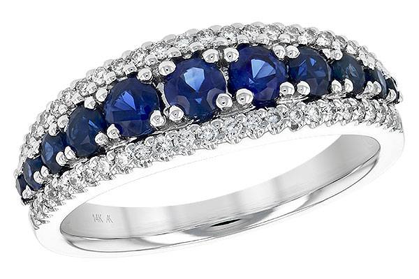 B225-72408: LDS WED RG .93 TW SAPP 1.16 TGW