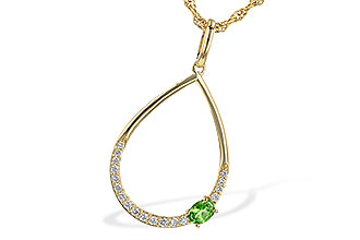 B226-62417: NECK .17 GREEN GARNET .26 TGW