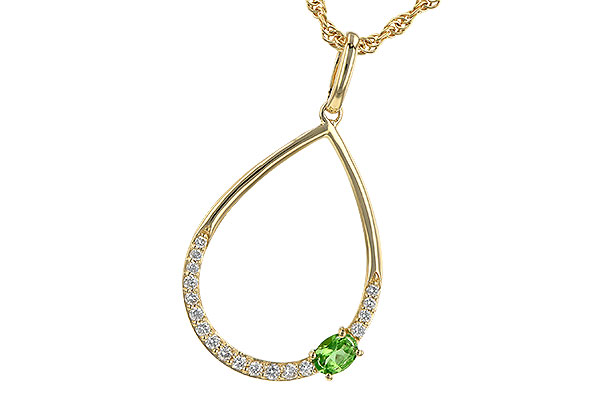 B226-62417: NECK .17 GREEN GARNET .26 TGW