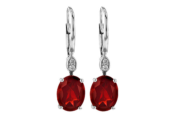 B226-63289: EARR 3.45 TW GARNET 3.50 TGW (9x7MM GAR)