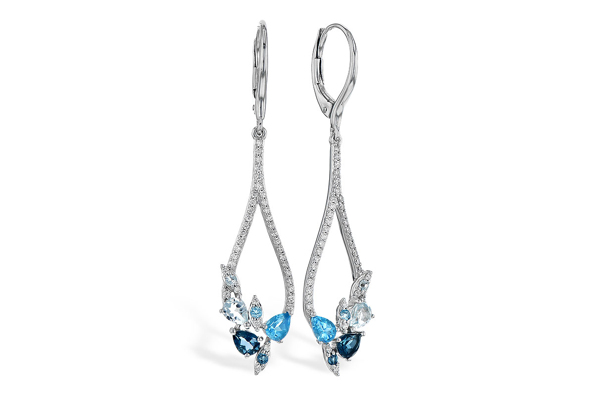 B309-31517: EARR 1.08 BLUE TOPAZ 1.35 TGW