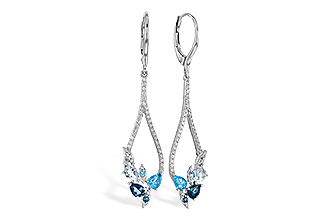 B309-31517: EARR 1.08 BLUE TOPAZ 1.35 TGW