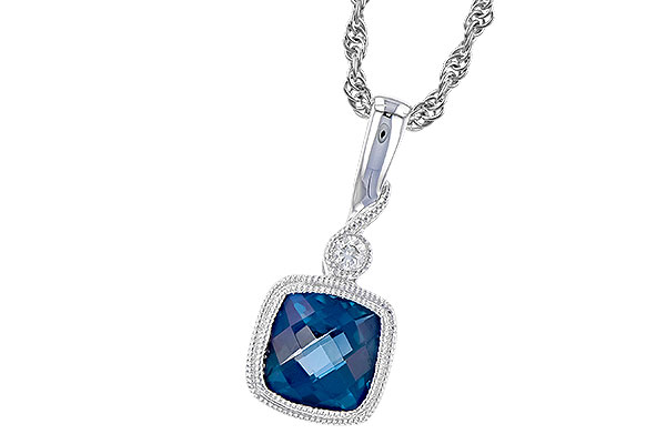 B310-18735: NECK 1.05 LONDON BLUE TOPAZ 1.07 TGW