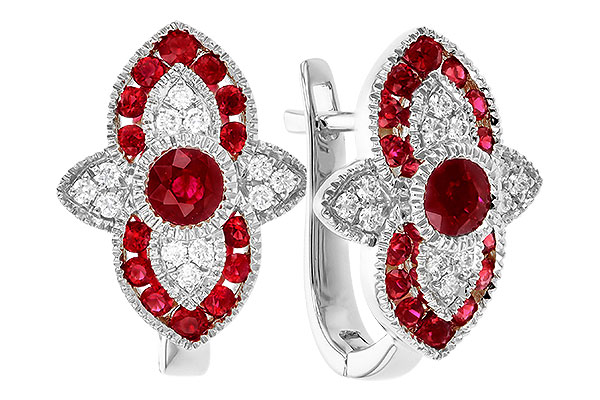 B310-18762: EARR .78 TW RUBY .90 TGW