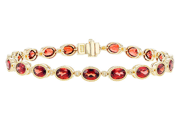 B310-20608: BRACELET 9.22 TW GARNET 9.26 TGW