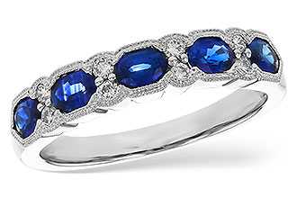 B310-24226: LDS WED RG .92 SAPPHIRE 1.04 TGW (4x3MM SAPP)