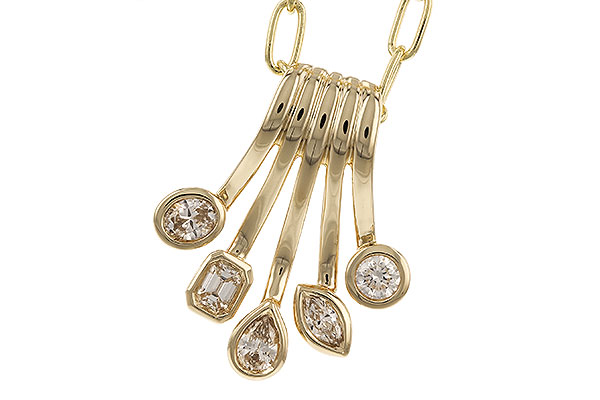 B310-26080: NECKLACE .42 TW FANCY CUT DIAMONDS (18")