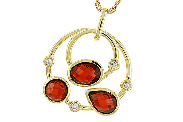 B311-09653: NECKLACE 2.88 GARNET 2.94 TGW