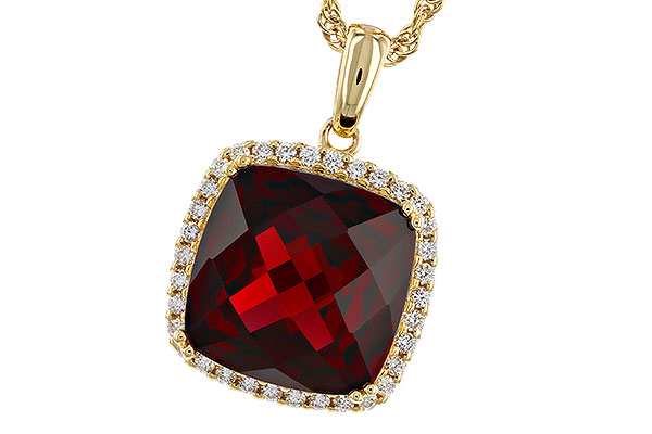 B311-12426: NECKLACE 9.26 GARNET 9.51 TGW (12MM CU)