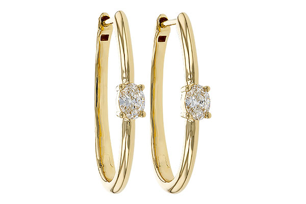 B311-13289: EARRINGS .47 TW OVAL DIAMONDS