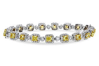 B311-13326: BRACELET 4.37 FANCY YELLOW DIAS 7.12 TW (7")