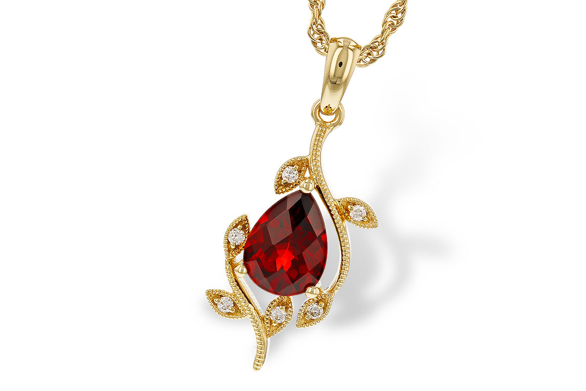 B311-16026: NECKLACE 1.34 GARNET 1.39 TGW (8X6MM GAR)