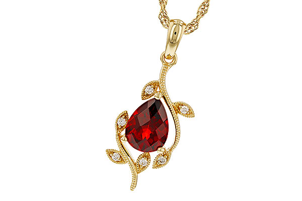 B311-16026: NECKLACE 1.34 GARNET 1.39 TGW (8X6MM GAR)