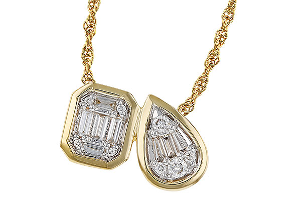 B311-16971: NECKLACE .17 BAG .25 TW